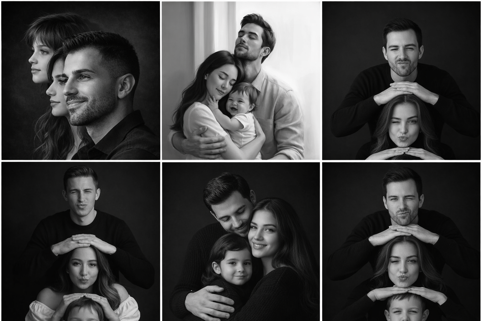 Top 5 Trending Black and White Family Photo Prompts